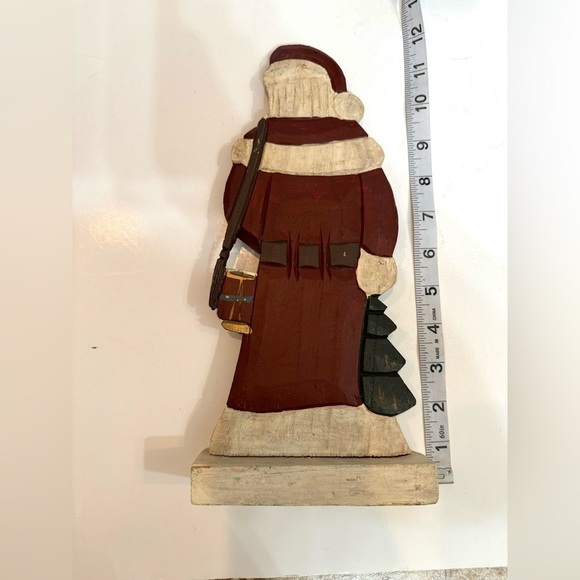 VTG Carved Wooden Christmas Santa and Toy Soldier 12” - Picture 3 of 9